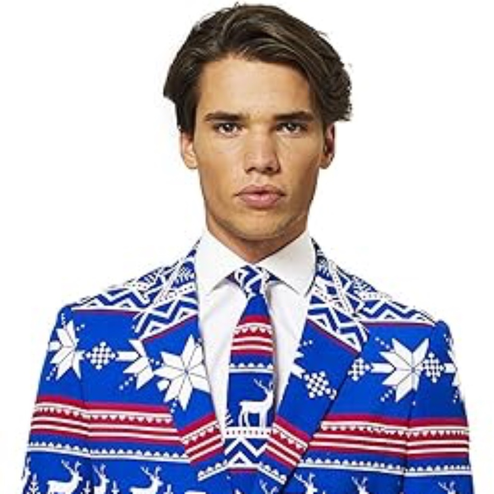 OppoSuits Men’s Christmas Suit Includes Blaze and Pant